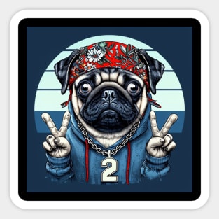 Pug Life: Urban Swagger Pug Boss Sticker